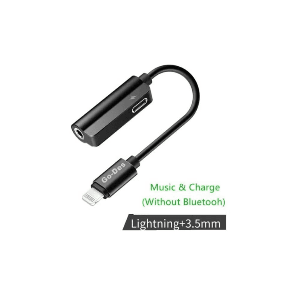 مبدل 2 در 1 لایتنینگ به جک 3.5 میلی‌متری و شارژر Go-Des GD-UC028 — تصویر ۵