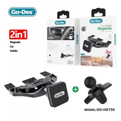 هولدر مغناطیسی خودرو گو-دس مدل Go-Des GD-HD735 2in1 — تصویر ۶