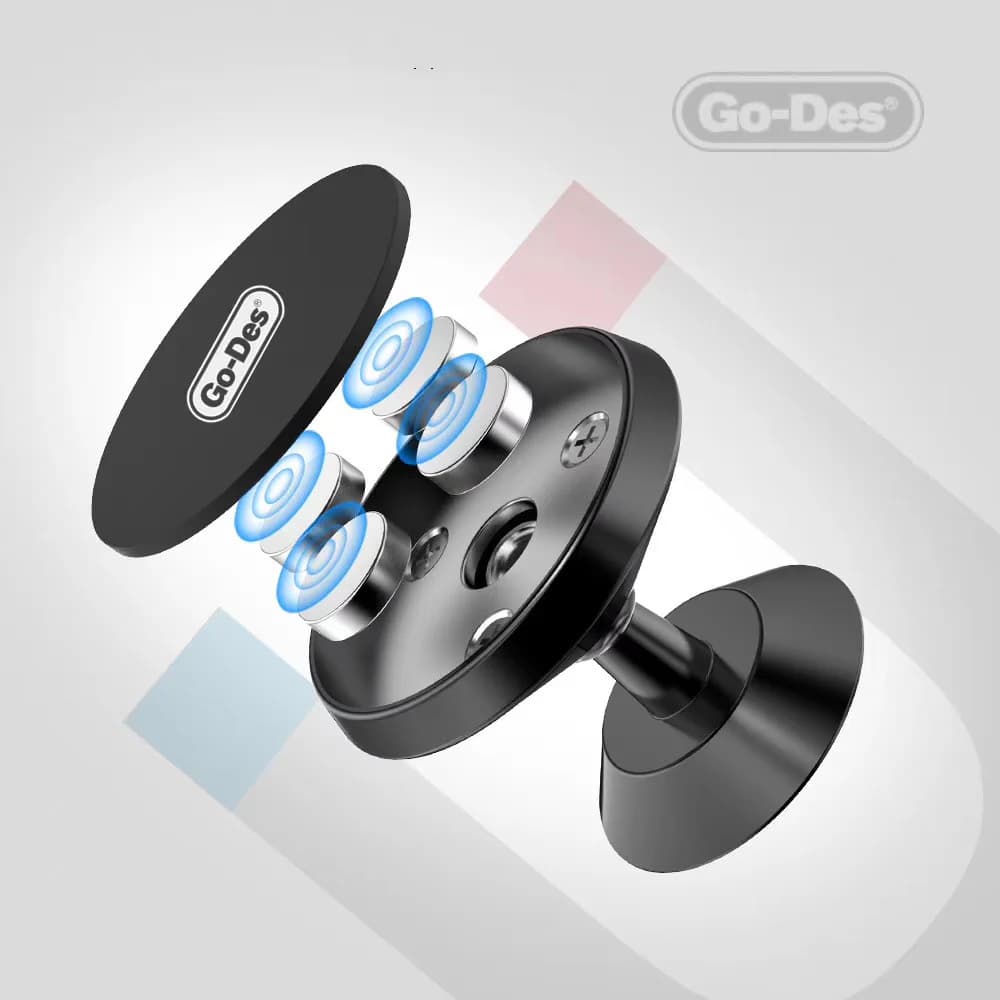 پایه نگهدارنده مغناطیسی گوشی موبایل گو-دس مدل Go-Des GD-HD661 مناسب داشبورد خودرو با چرخش 360 درجه — تصویر ۹