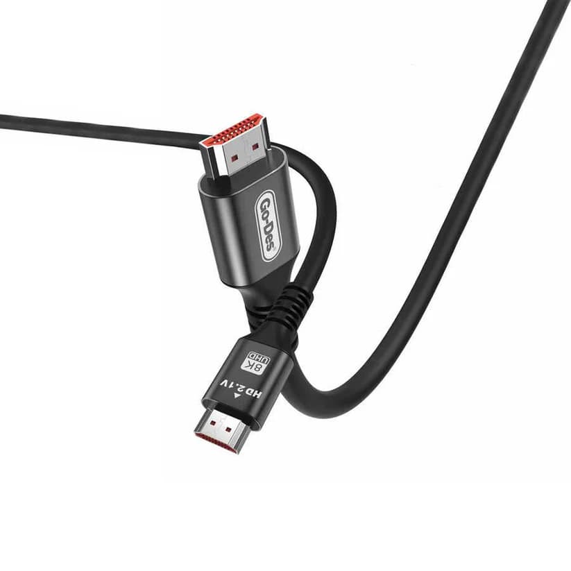 کابل HDMI 2.1 گو-دس مدل Go Des GD-HM828 طول 2 متر با پشتیبانی از Ultra HD 8K — تصویر ۶
