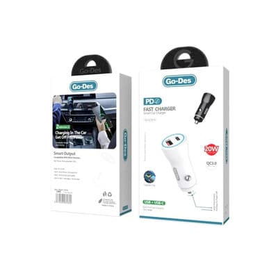 شارژر فندکی فست شارژ دو پورت گو-دس مدل Go Des GD-QC2016 PD 38W — تصویر ۸