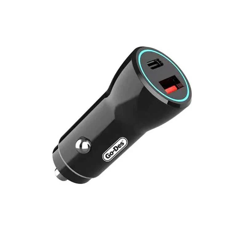 شارژر فندکی فست شارژ دو پورت گو-دس مدل Go Des GD-QC2016 PD 38W