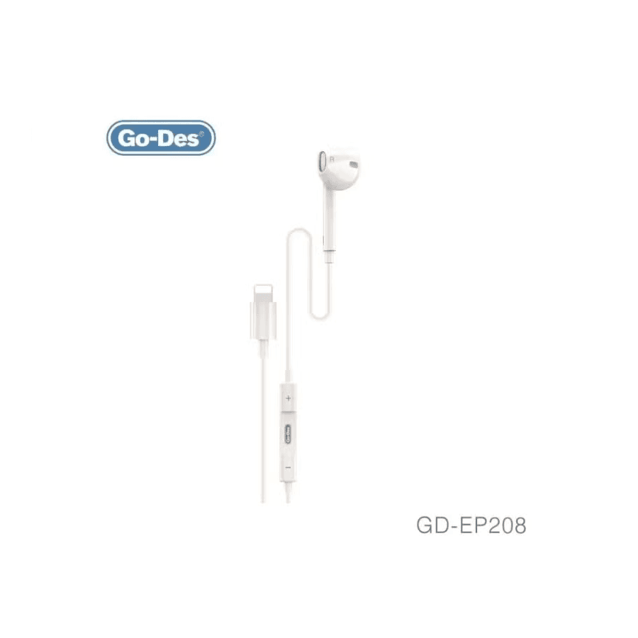 هندزفری تک گوش Type-C گو-دس مدل Go-Des GD-EP208 با میکروفون و کنترل سیمی