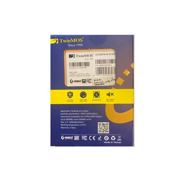 اس اس دی اینترنال توین موس مدل 2.5 اینچ ظرفیت 512 گیگابایت — تصویر ۷
