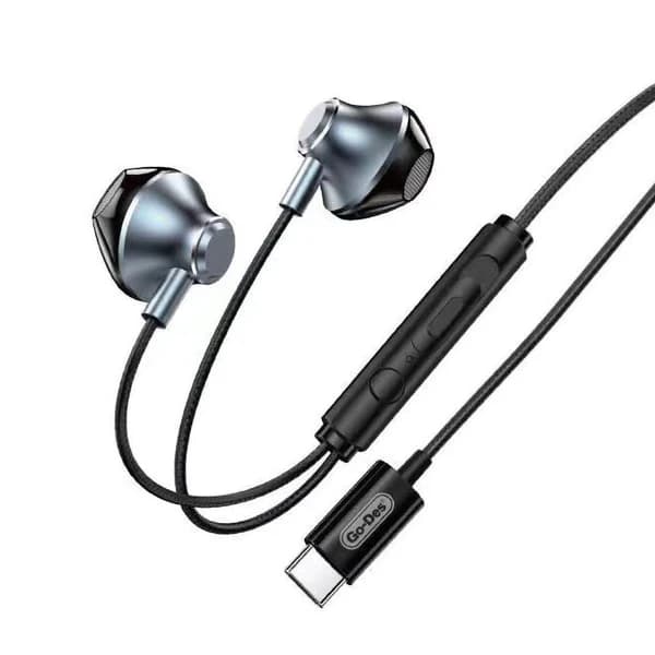 هندزفری فلزی Type-C Go Des GD-EP216 با سوپر باس و صدای Hi-Fi