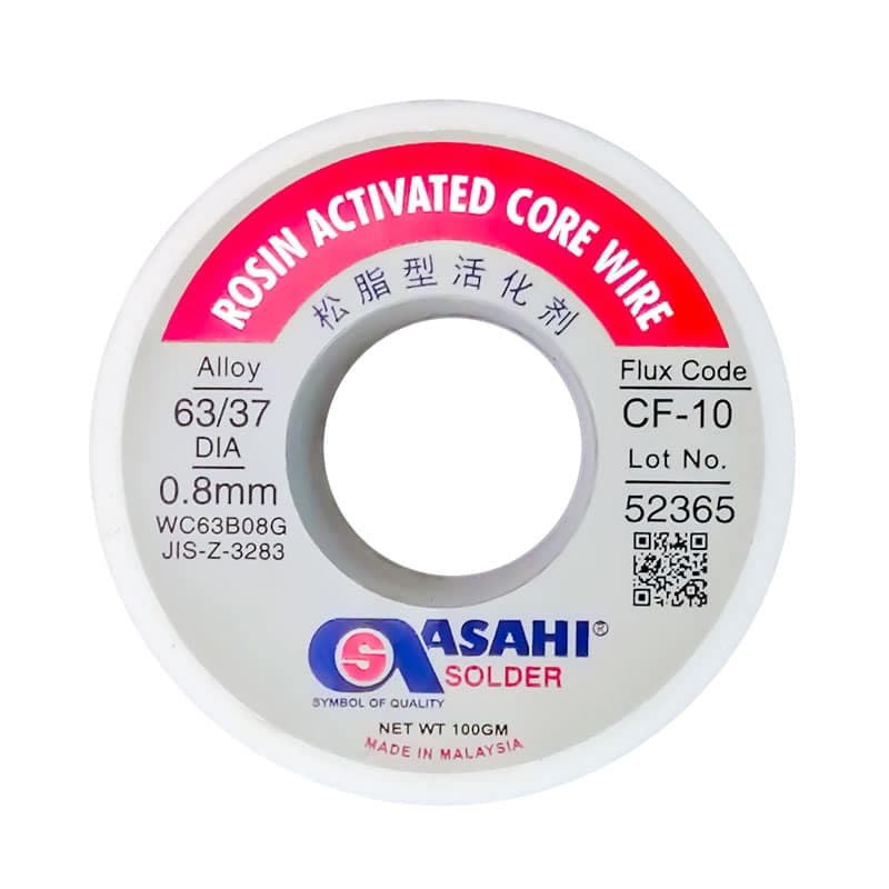 سیم لحیم 100 گرمی آساهی CF-10 با قطر 0.8 میلی متر — تصویر ۳