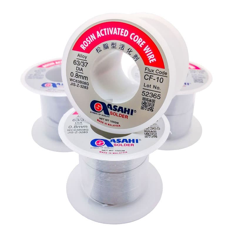 سیم لحیم 100 گرمی آساهی CF-10 با قطر 0.8 میلی متر — تصویر ۵