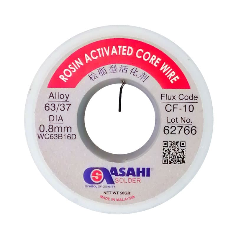 سیم لحیم 50 گرمی آساهی CF-10 با قطر 0.8 میلی متر — تصویر ۳