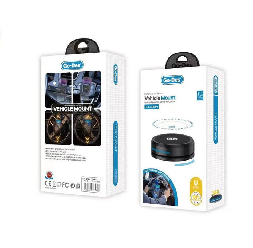 پایه نگهدارنده مغناطیسی گوشی Go Des GD-HD307 مخصوص فرمان با تثبیت ژیروسکوپی — تصویر ۳