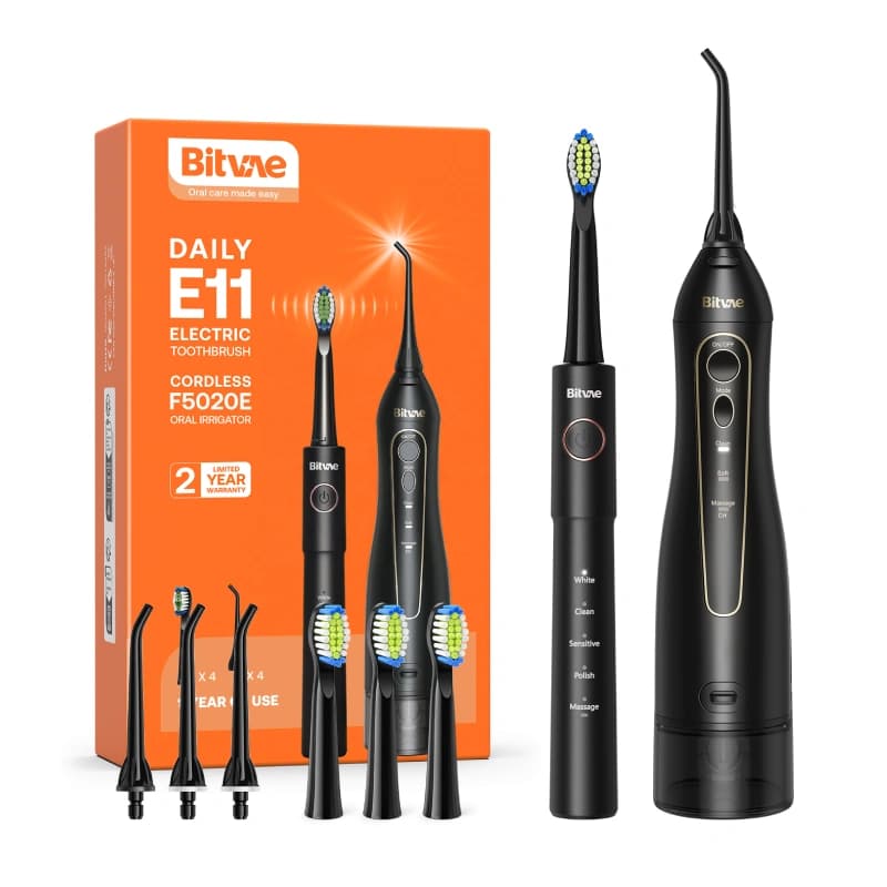 مسواک برقی و واترفلاسر بیتوی | Bitvae Electric Toothbrush E11 + Water Flosser F5020 — تصویر ۳