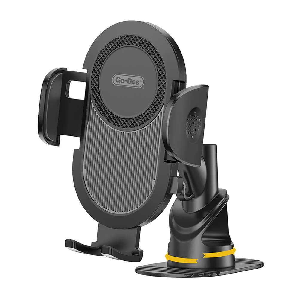 پایه نگهدارنده گوشی خودرو Go-Des مدل GD-HD642 با چرخش ۳۶۰ درجه و پایه مکنده قوی | هولدر گوشی ایمن و قابل تنظیم