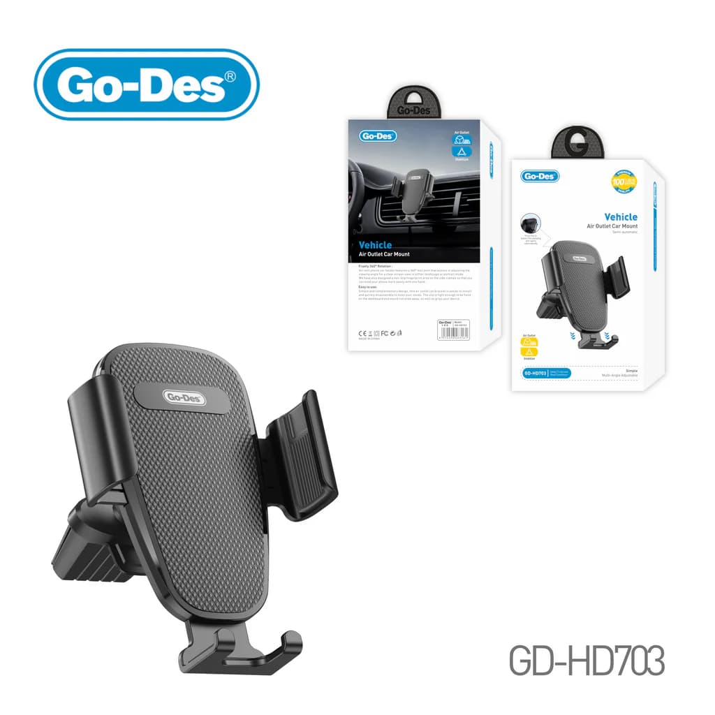 GD‑HD703 | پایه نگهدارنده مغناطیسی Go‑Des – راه‌حلی ثابت و همه‌کاره برای گوشی شما — تصویر ۴