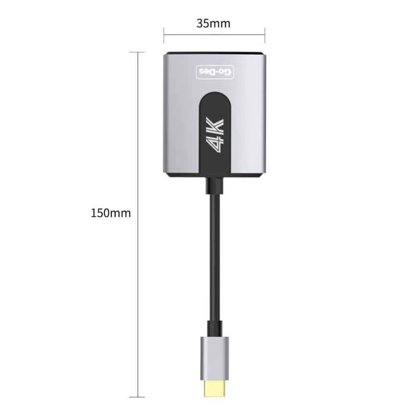 خرید کابل Go Des GD-8279 USB-C AV | انتقال تصویر 4K با کیفیت و بدون تاخیر — تصویر ۹