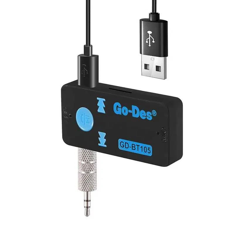 گیرنده بلوتوثی صدا Go-Des GD-BT105 | دانگل AUX وایرلس با میکروفون و پشتیبانی Micro SD — تصویر ۴
