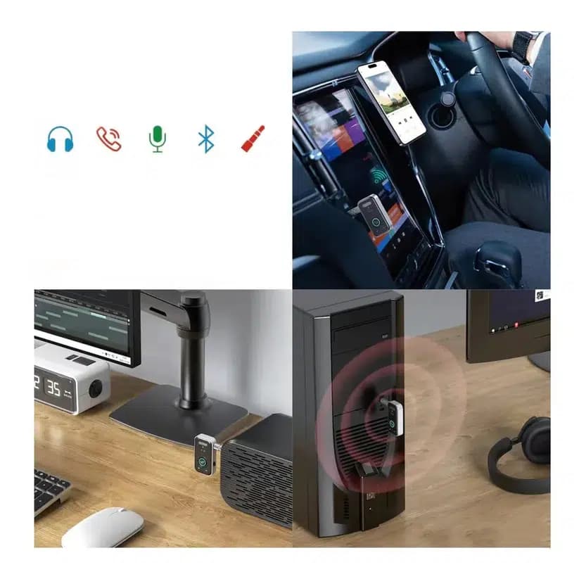 دانگل بلوتوث ماشین گودس مدل GD-BT206 | پخش موسیقی و تماس بی‌سیم با کیفیت عالی — تصویر ۹