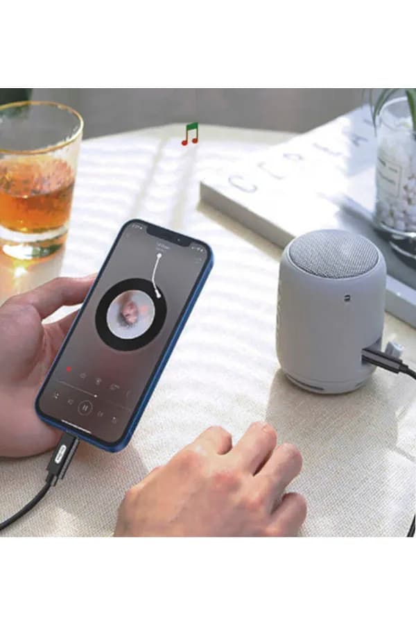 کابل صوتی Lightning به AUX گودس مدل GAC-303 | انتقال صدای استریو بدون نویز با طراحی مقاوم — تصویر ۳