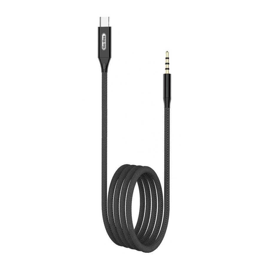 کابل صوتی Type-C به AUX گودس مدل GAC-365 | انتقال صدای استریو بدون نویز با طراحی مقاوم