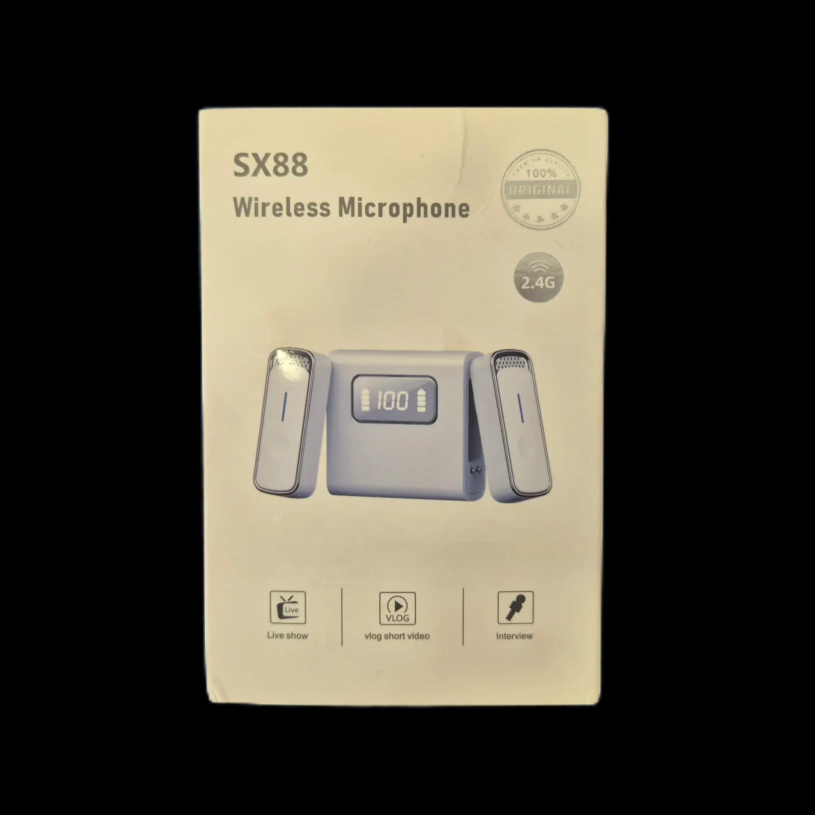 میکروفن یقهای مدل SX88 با حذف نویز و صدای شفاف – مناسب برای تولید محتوا و مصاحبه — تصویر ۹