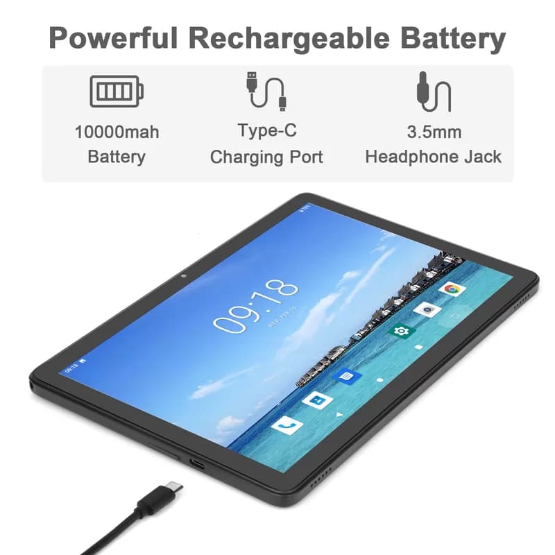 تبلت اندروید 10 اینچ برند C idea مدل CM8800 PLUS مشکی — تصویر ۱۱