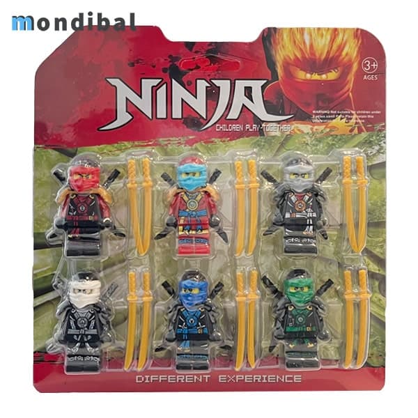 ساختنی مدل مینی فیگورهای نینجا بسته ۶ عددی Ninja — تصویر ۳