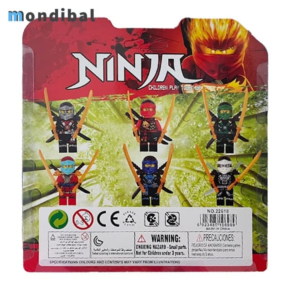 ساختنی مدل مینی فیگورهای نینجا بسته ۶ عددی Ninja — تصویر ۴