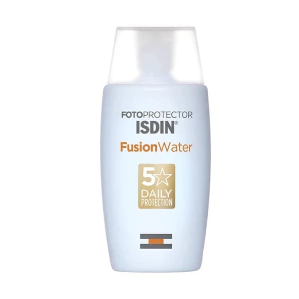 ضدآفتاب بی‌رنگ ایزدین SPF50 مدل Fusion Water 5 Daily مناسب انواع پوست، حجم 50 میلی‌لیتر اورجینال اسپانیا — تصویر ۳