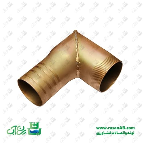 سرشیلنگی آهنی زانوئی قائم 6 اینچ — تصویر ۲