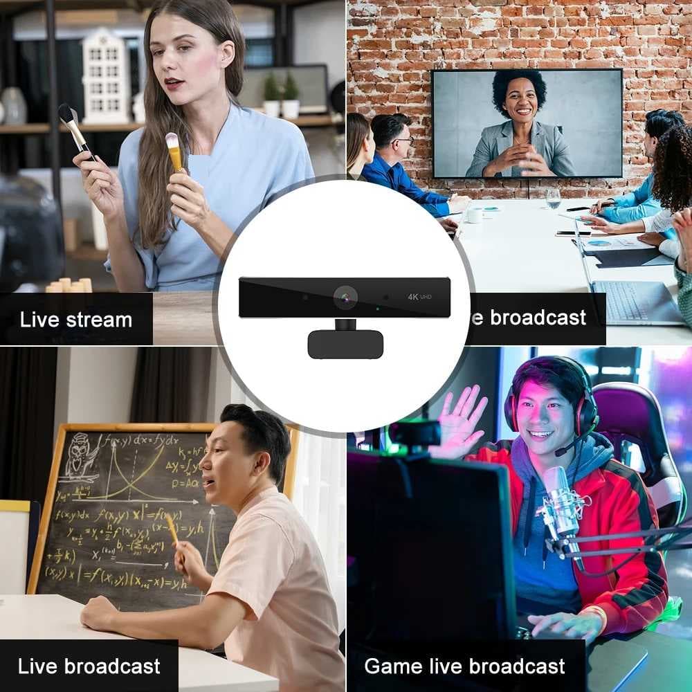 وب کم مدل 4K SonySensor Microphones Speaker Remote control — تصویر ۷