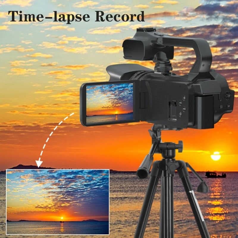 دوربین فیلم برداری مدل 4K 64MP Auto Focus 4.0 Touch 18X Whit Mic LED 128 SD — تصویر ۱۲