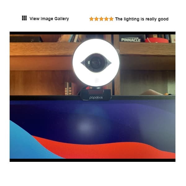 وب کم پاپالوک مدل 60FPS with Ring Light and Tripod — تصویر ۴