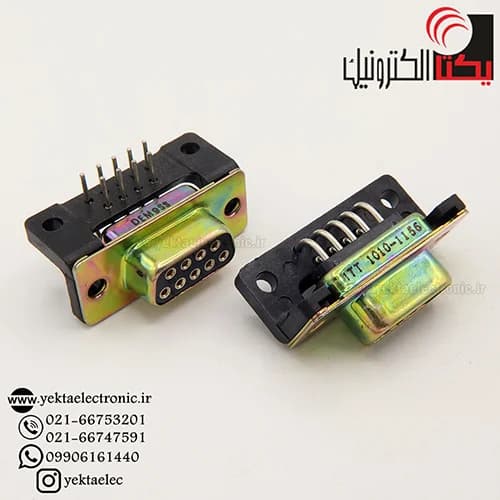 دی کانکتور روبردی رایت انگل نظامی مادگی 9پین(DB9 DEM9SS ITT ) — تصویر ۴