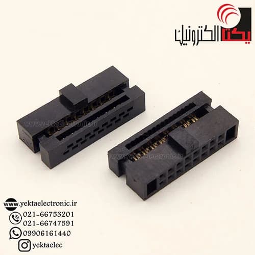 آی دی سی16 پین طوسی مادگی IDC16 (2*8 پین) 2.54 میلی متر — تصویر ۳