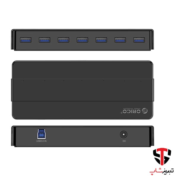 هاب 7 پورت USB3.0 با آداپتور ORICO H7928-U3-V1 — تصویر ۶