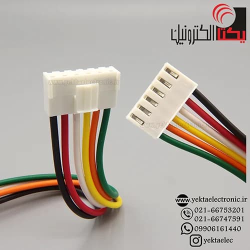 کانکتور VH مادگی سیم دار 6 پین 20 سانتی