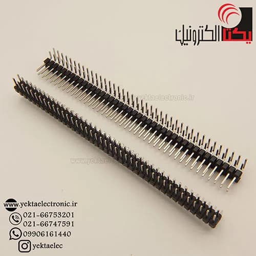 پین هدر نری رایت انگل 40*2 پین 2.54 میلیمتر — تصویر ۳