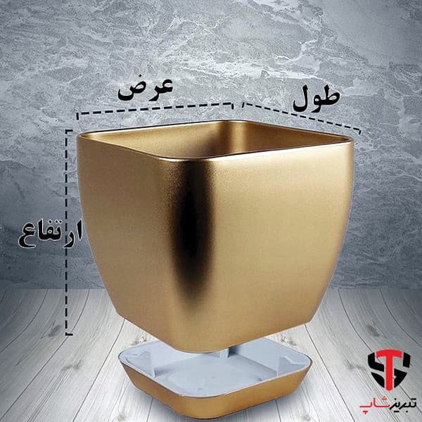 گلدان میکا مهرنی مدل 102/20 مربع منحنی — تصویر ۷