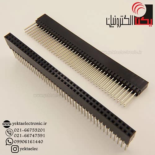 پین هدر مادگی صاف پایه بلند 40*2 پین2.54 میلیمتر — تصویر ۲