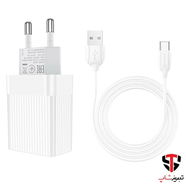 شارژر دیواری بروفون مدل BA47A به همراه کابل Type-C — تصویر ۷