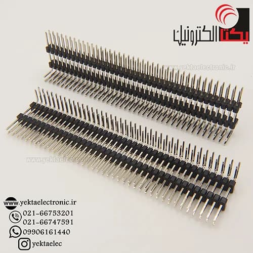 پین هدر نری رایت انگل پایه بلند 40*2 پین2.54 میلیمتر