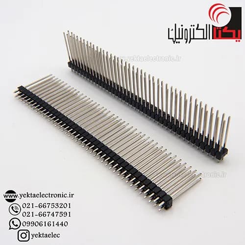 پین هدر نری صاف پایه بلند 23 میلیمتر 40*2 پین 2.54 میلیمتر — تصویر ۲