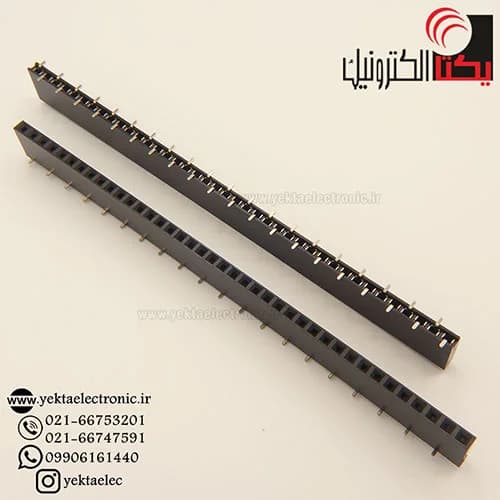 پین هدر مادگی 40*1 پین 2.54 میلیمترSMِD
