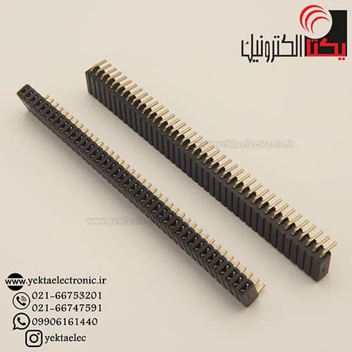 پین هدر مادگی رایت انگل 40*1 پین 1.27 میلیمتر — تصویر ۲
