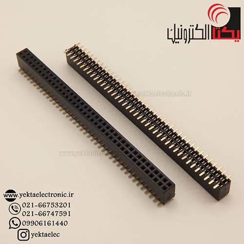 پین هدر مادگی40*2 پین 1.27 میلیمتر SMD — تصویر ۲