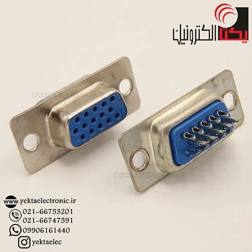 دی کانکتور کابلی 3ردیفه مادگی 15 پین — تصویر ۳