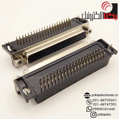 دی کانکتور روبردی رایت انگل 3ردیفه مادگی 62 پین