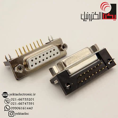 دی کانکتور روبردی رایت انگل صنعتی مادگی 15پین — تصویر ۲