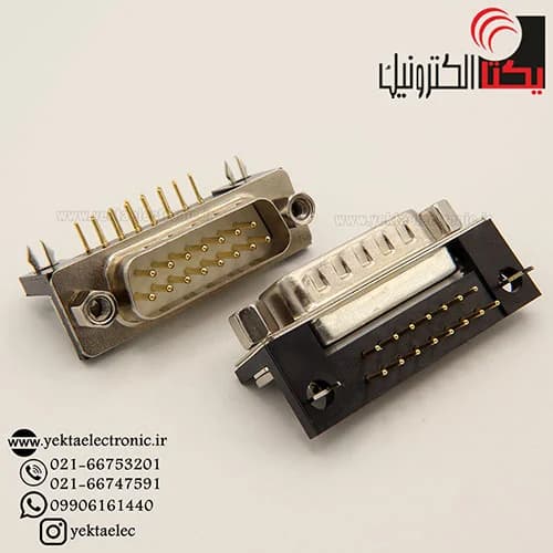 دی کانکتور روبردی رایت انگل صنعتی نری 15 پین