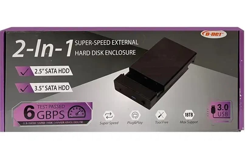 باکس هارد 2.5 و 3.5 اینچی 2 در 1 لمونتک (SATA) — تصویر ۵