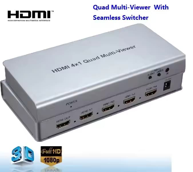 HDMI 4×1 Quad Multi view لمونتک — تصویر ۴