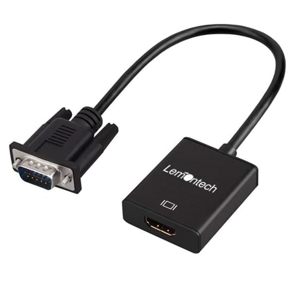 مبدل VGA به HDMI لمونتک همراه با کابل صدا و برق